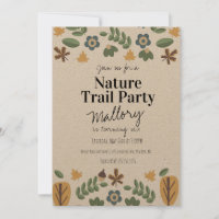Naturpfad Wald Eichel Geburtstag Rustikal 