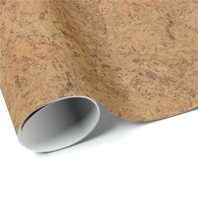 Naturrauchkork-Korkeichenholz-Korngeflecht Geschenkpapier (Rolleneckpunkt)