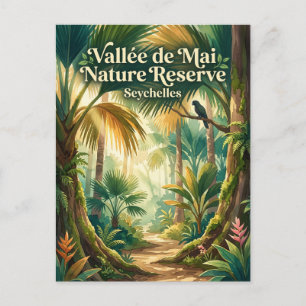 Naturreservat Vallée de Mai Seychellen Postkarte