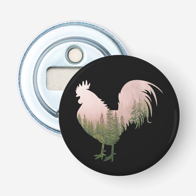 NATURROOSTER-CHICKEN-WALDSTIL FLASCHENÖFFNER (Vorderseite)