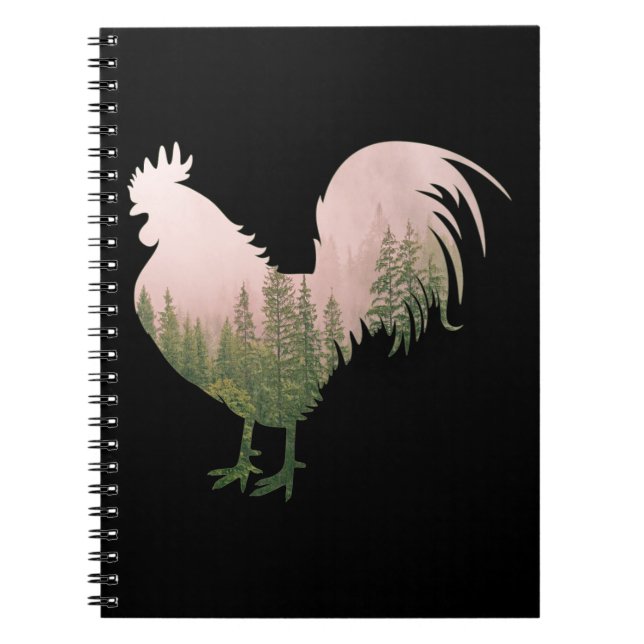 NATURROOSTER-CHICKEN-WALDSTIL NOTIZBLOCK (Vorderseite)