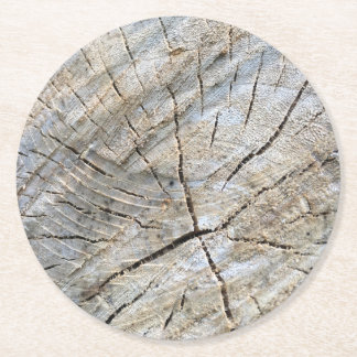 Naturrustikales Holz Runder Pappuntersetzer