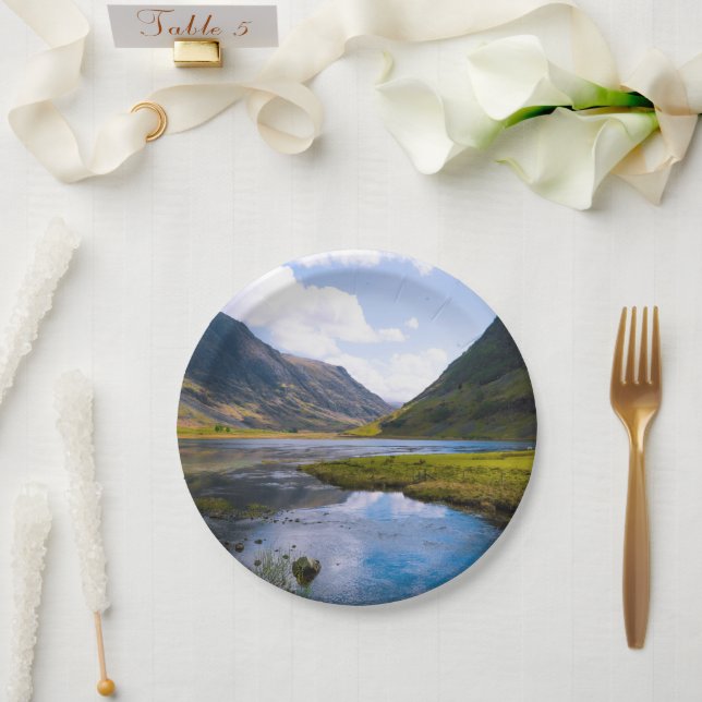 Naturschaum, Berg Pappteller (Hochzeit)