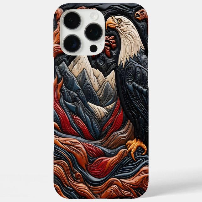 Naturschöne Adler-Design iPhone 16 Pro Max Hülle (Rückseite)