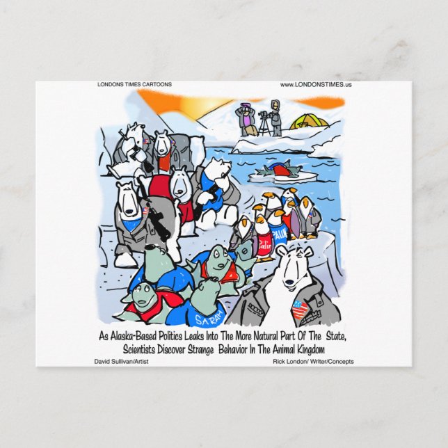 Naturschutz & Politik in Alaska Funny Gifts & T-Sh Postkarte (Vorderseite)