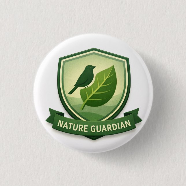 Naturschützer Explorer | Kinder Outdoor Auszeichnu Button (Vorderseite)