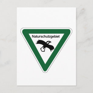 Naturschutzgebiet-Zeichen, Deutschland Postkarte