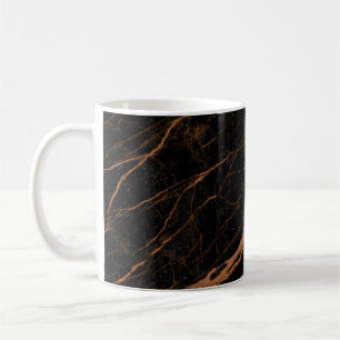 Naturschwarzer Kaiser-Marmor-Hintergrund Kaffeetasse