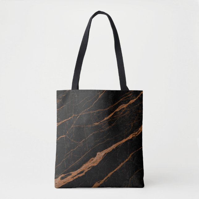 Naturschwarzer Kaiser-Marmor-Hintergrund Tasche (Vorderseite)