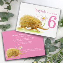 Naturspaziergang echidna Mädchen 6. Geburtstag läd