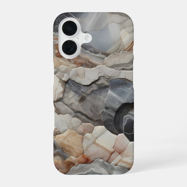 Naturstein-iPhone-Hülle Slim iPhone 16 Hülle (Rückseite)