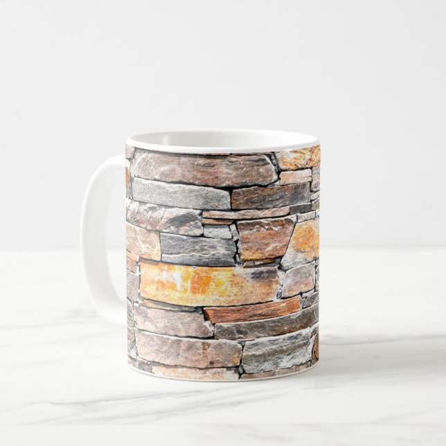 Naturstein-Muster Kaffeetasse (Vorderseite Links)