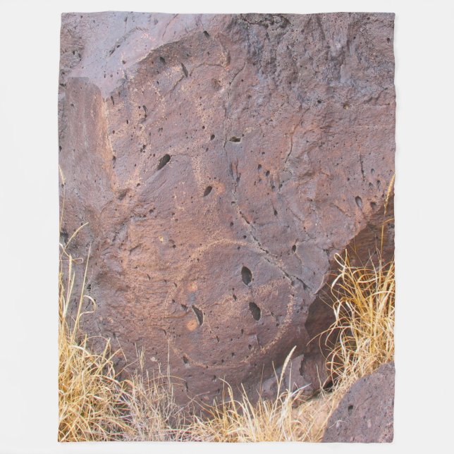 Naturstein Petroglyph Fleecedecke (Vorderseite)