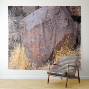 Naturstein Petroglyph Wandteppich