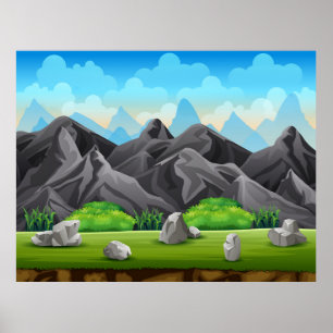 Natursteingebirge Poster