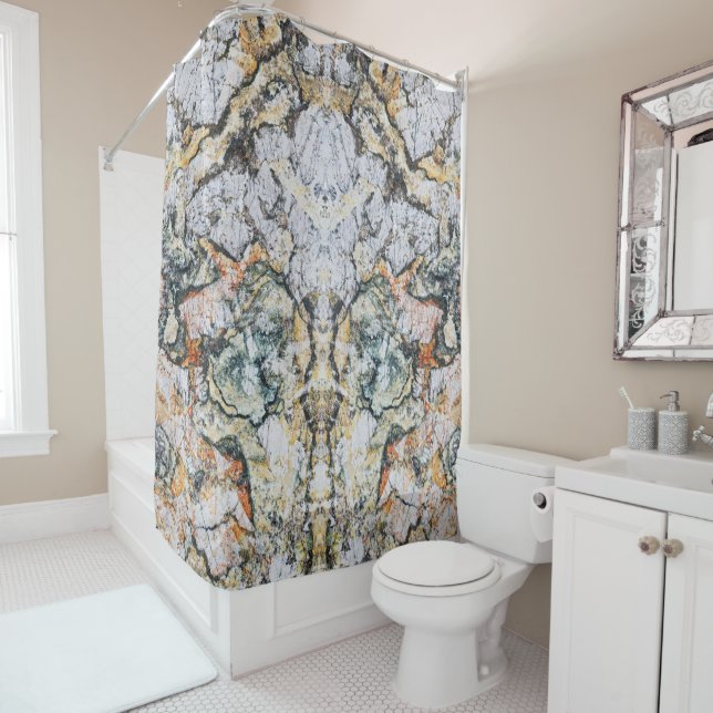 Natursteinmuster Duschvorhang (Beispiel)