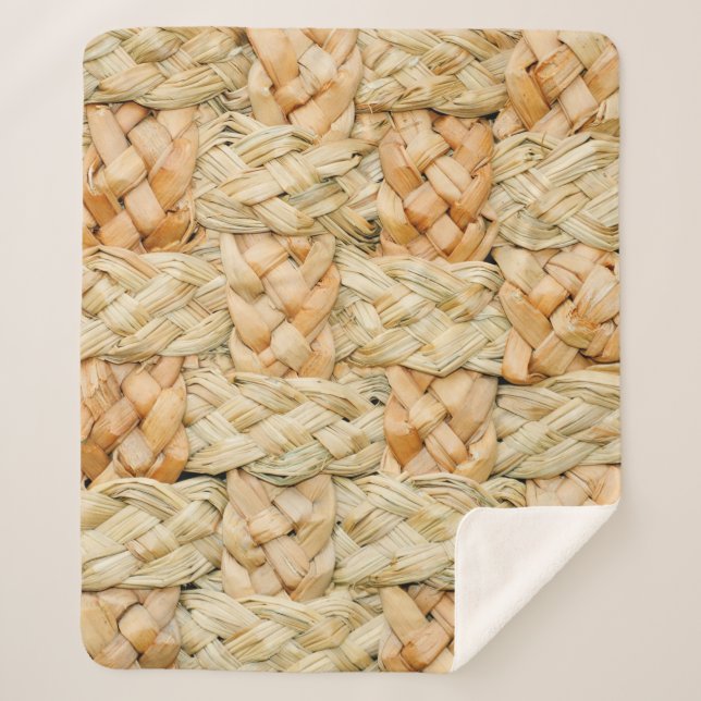 Naturstrohstruktur Sherpadecke (Vorderseite)