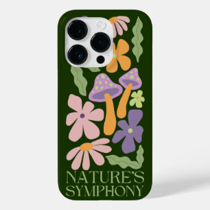 Natursymphonie bunt minimalistische Retro-Blume Case-Mate iPhone 14 Pro Hülle