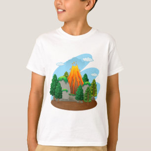 Naturszene mit Vulkaneruption T-Shirt