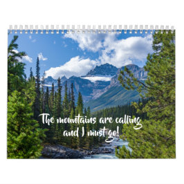 Naturszenen der Berge 12 Monate Mauer Kalender