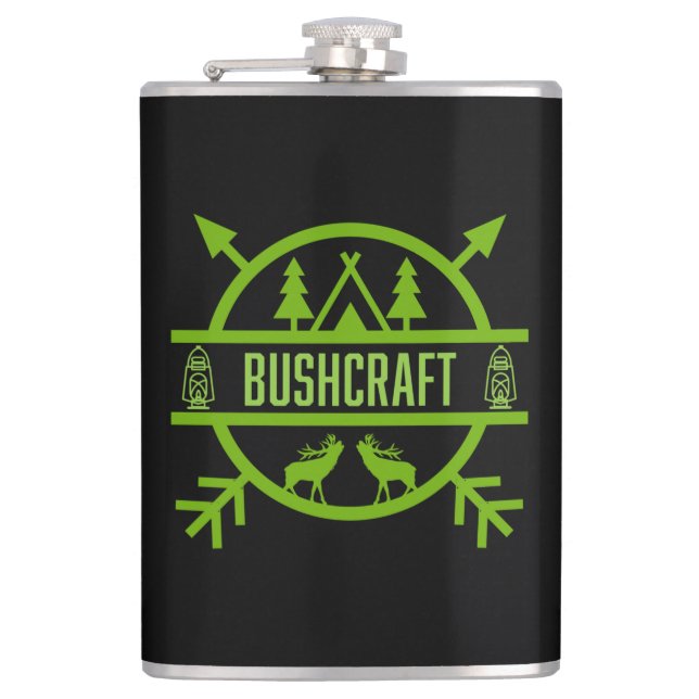 Naturüberlebende Bushcraft Flachmann (Vorderseite)