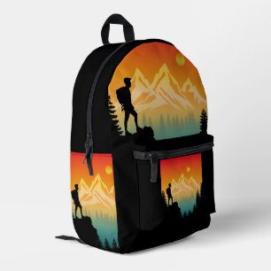Naturwandern Bergwaldlandschaft Bedruckter Rucksack