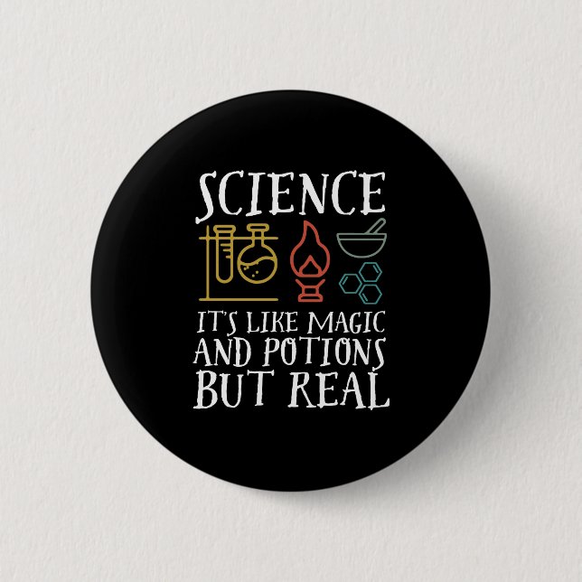 Naturwissenschaften wie Magie und Potion Geek Nerd Button (Vorderseite)