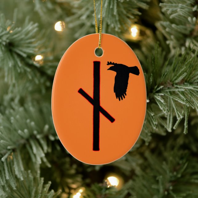 Naudhiz Viking Rune Weihnachten Ornament - Überwin (Baum)