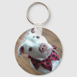 Nauga der weiße Hund Schlüsselanhänger