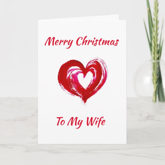 **NAUGHTE EHEFRAU** LIEBE BEI CHRISTMAS FEIERTAGSKARTE (Vorderseite)