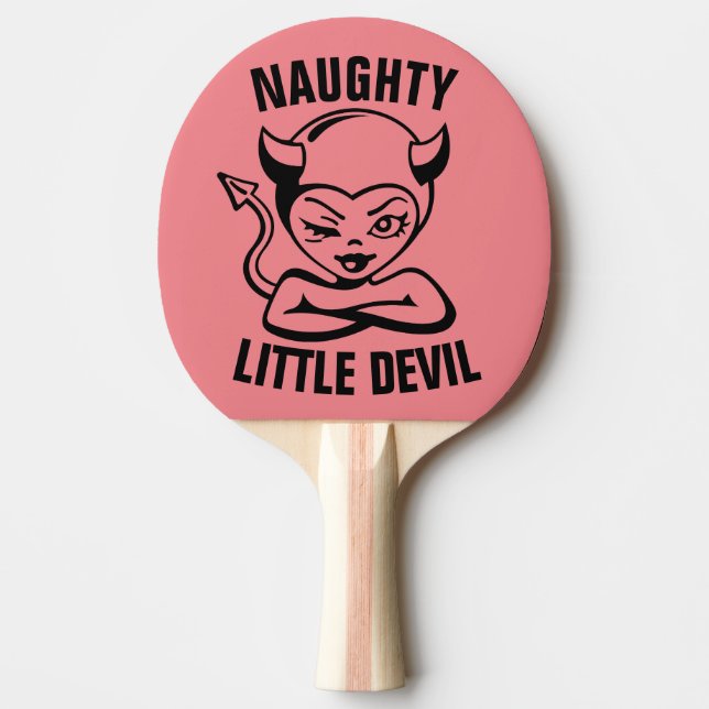 NAUGHTLE KLEINE DVIL GIRL PADDLES TISCHTENNIS SCHLÄGER (Vorderseite)