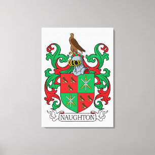 Naughton Familienwappen Leinwanddruck