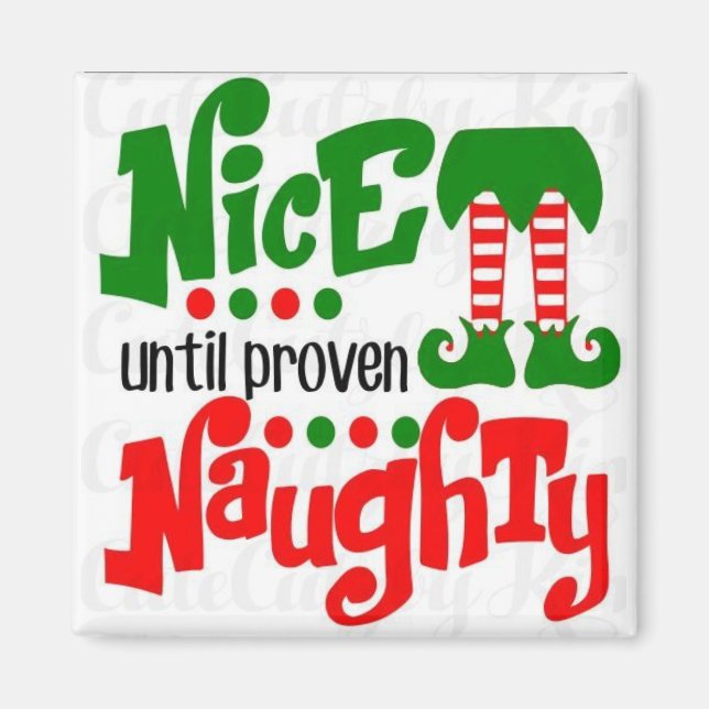 ***NAUGHTOR ODER NICE *** MAGNET (Vorne)