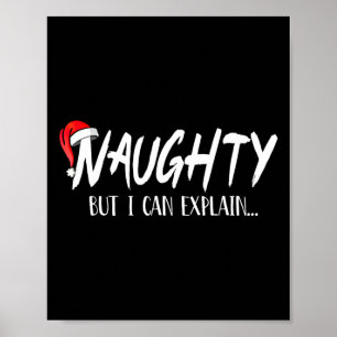 Naughty, aber ich kann lustige Weihnachtspaare erk Poster