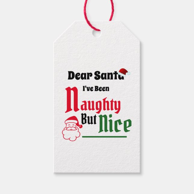 Naughty aber Nice Christmas Geschenkanhänger (Vorderseite)
