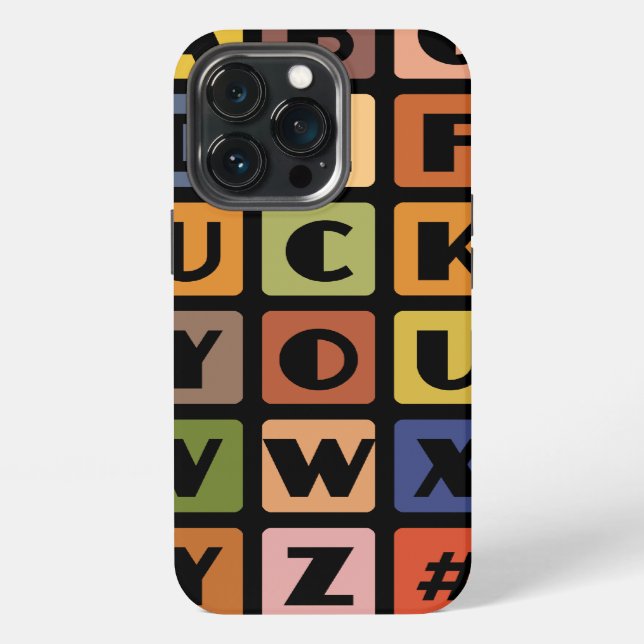 Naughty Alphabets Blackberry Bold Case iPhone 13 Pro Hülle (Hinten)