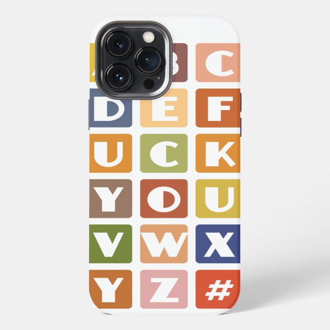 Naughty Alphabets iPhone 4 Fall-Partner 13 Pro Max Hülle (Rückseite)