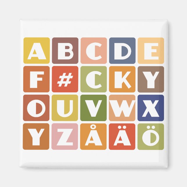 Naughty Alphabets Magnet (Vorne)