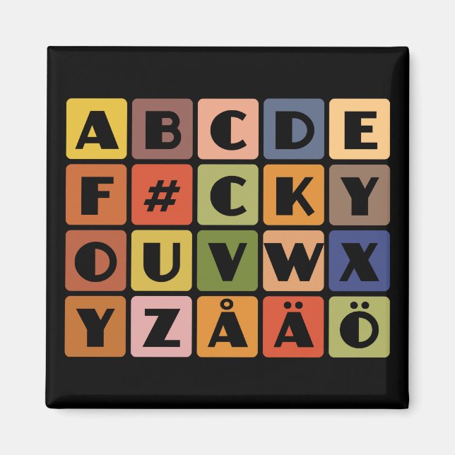 Naughty Alphabets Magnet (Vorne)