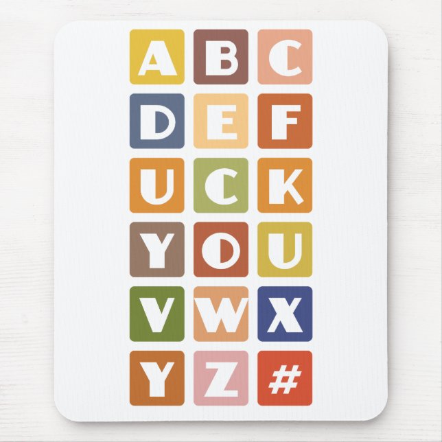 Naughty Alphabets mousepad (Vorne)