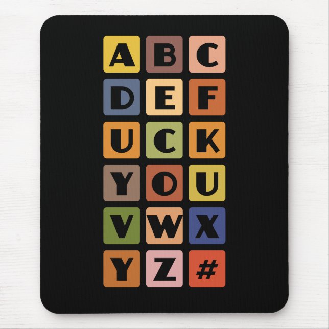 Naughty Alphabets mousepad (Vorne)