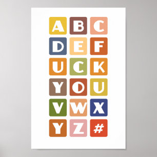 Naughty Alphabets Poster