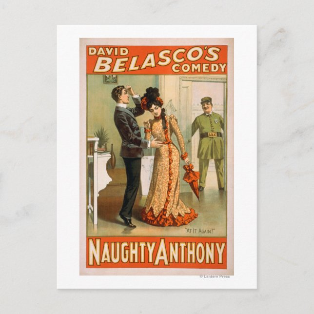 Naughty Anthony "At It Again" Theaterposter Postkarte (Vorderseite)