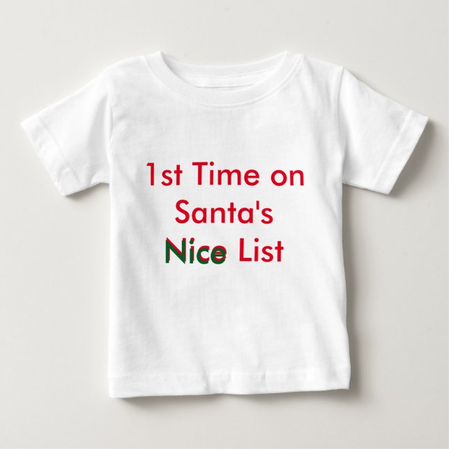 Naughty Baby: 1. Nice List Tutu Baby T-shirt (Vorderseite)