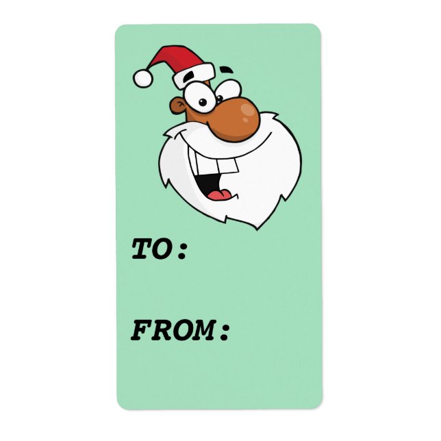 Naughty Black Santa Claus Geschenksiegel (Vorne)