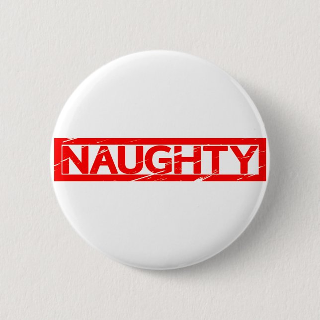 Naughty Briefmarke Button (Vorderseite)