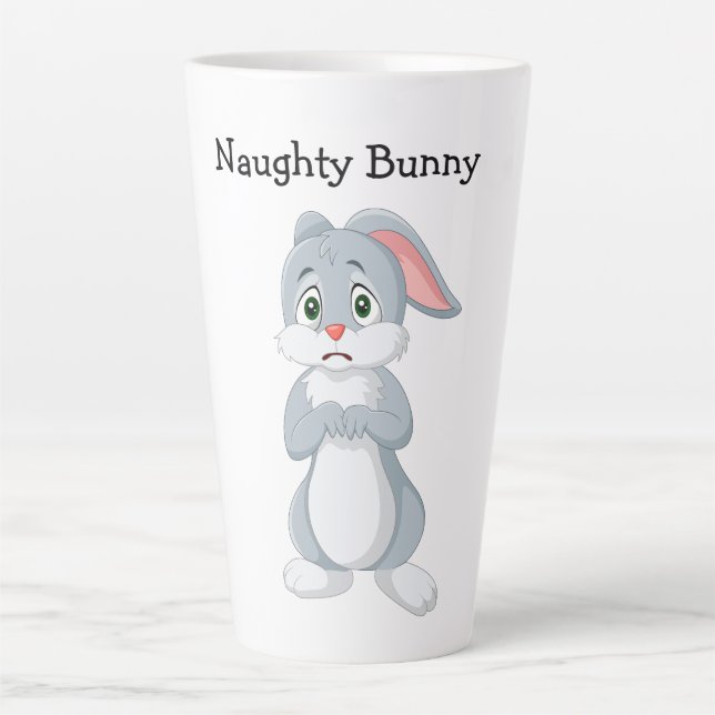 Naughty Bunny Latte Tasse (Vorderseite)