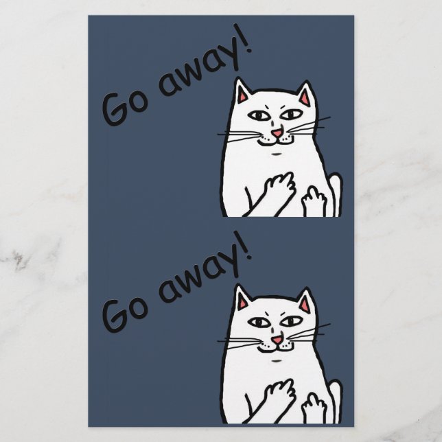 Naughty Cat Briefpapier (Vorderseite)