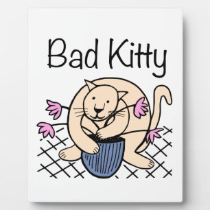 Naughty Cat Cartoon Fotoplatte