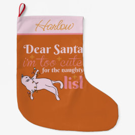 Naughty Cat Christmas Großer Weihnachtsstrumpf